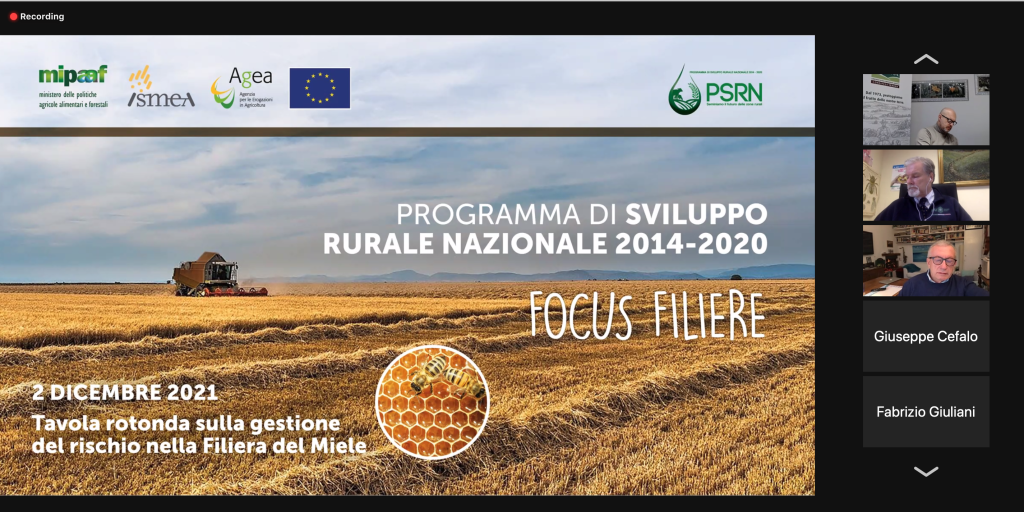 Tavola rotonda sulla gestione del rischio nella Filiera del MIELE – 2 dicembre 2021